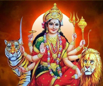Hindu God Pooja Aarti Katha Chalisa Mantra - Sherawali Mata